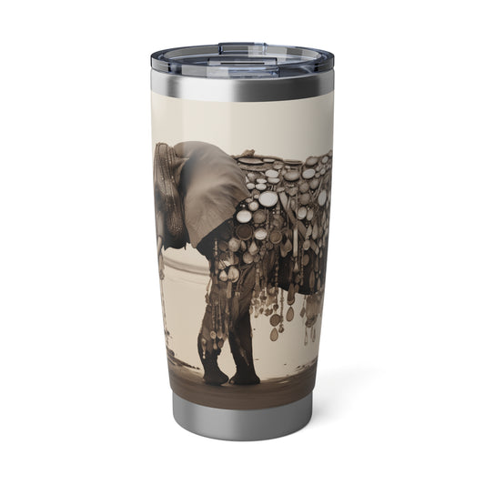 Fantasy Elephant Tumbler, Dreamlike Lake Travel Mug, Boho Cup, Wanderlust Drinkware, Elephant Lover Gift, Nature Theme Tumbler
